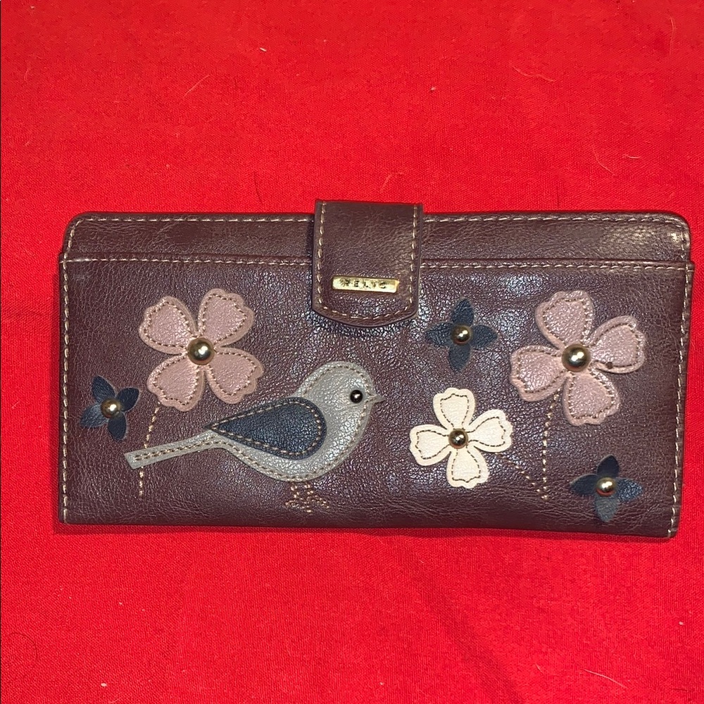 Relic Little Bird and Flowers Checkbook Wallet